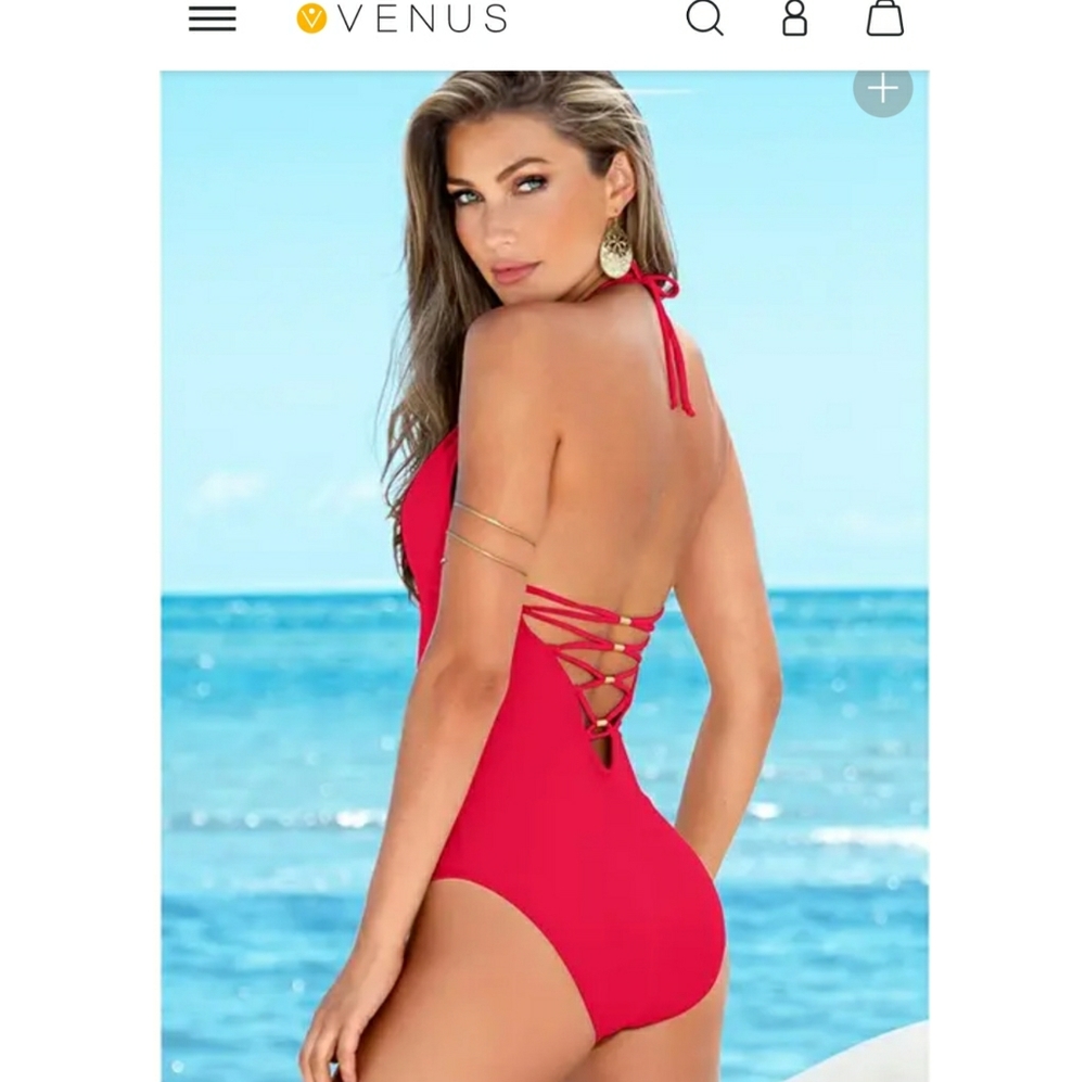 Venus Red One Piece Bathing Suit